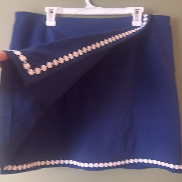 Belle Beach by Kim Gravel Ric Rac Trim Stretch Woven Skort Sz 18W Preppy Coastal - Picture 3 of 8